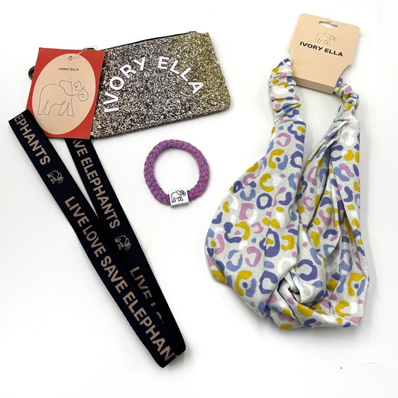 ivory ella Accessories - NWT ivory ella bundle - Headband, Wallet/Lanyard, and Stretchy Bracelet